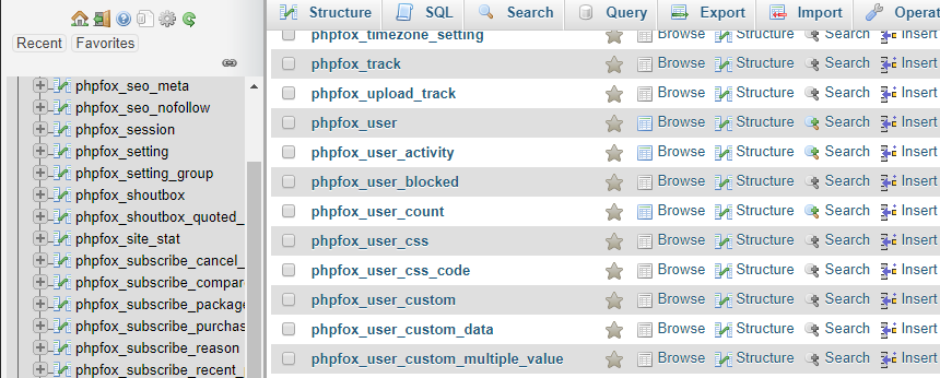 Web Installation Database Prefix